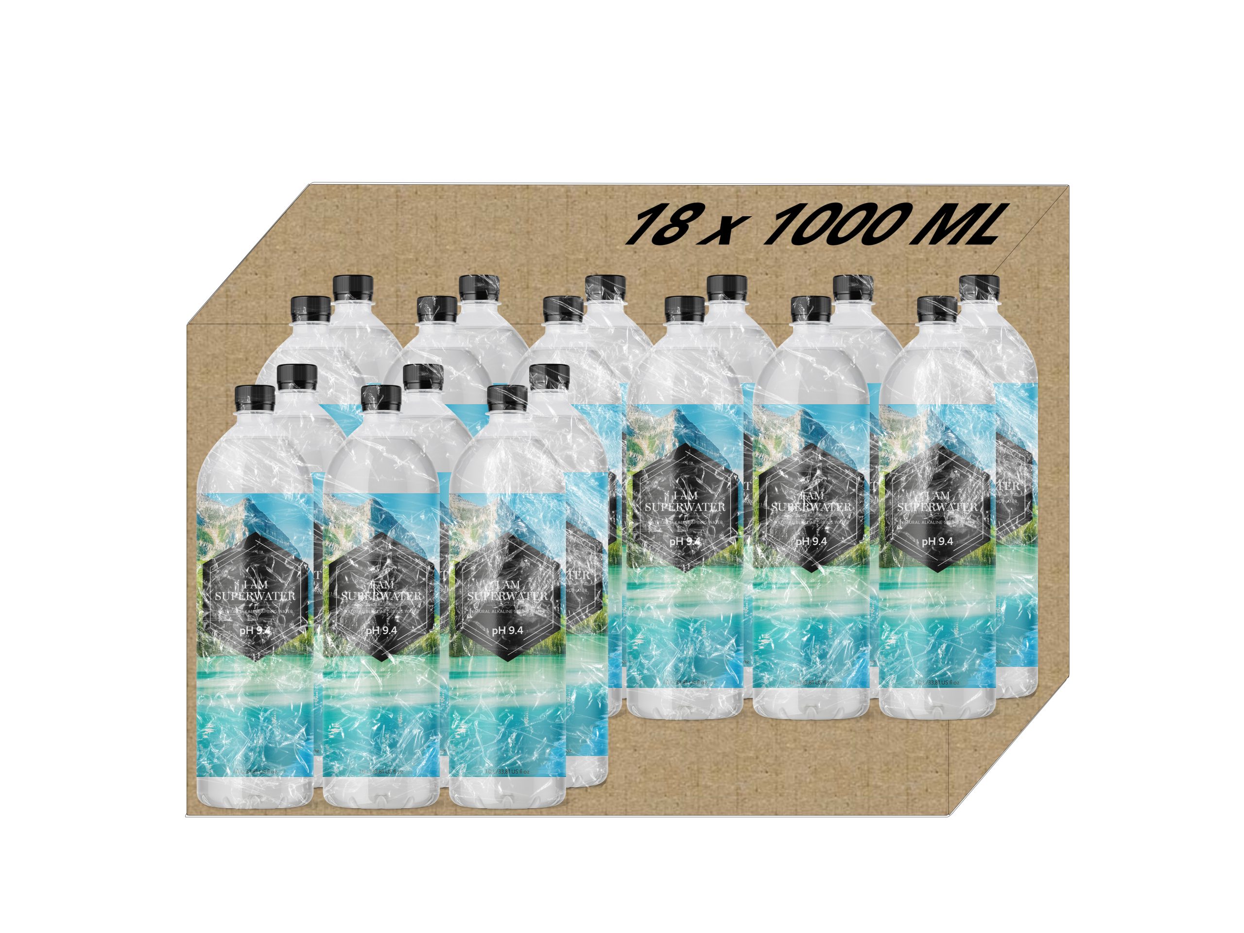 Water alcaline pH 9,4 - 500 ml Pack de 12 I am Superwater x 3 - Eau de  source alcaline