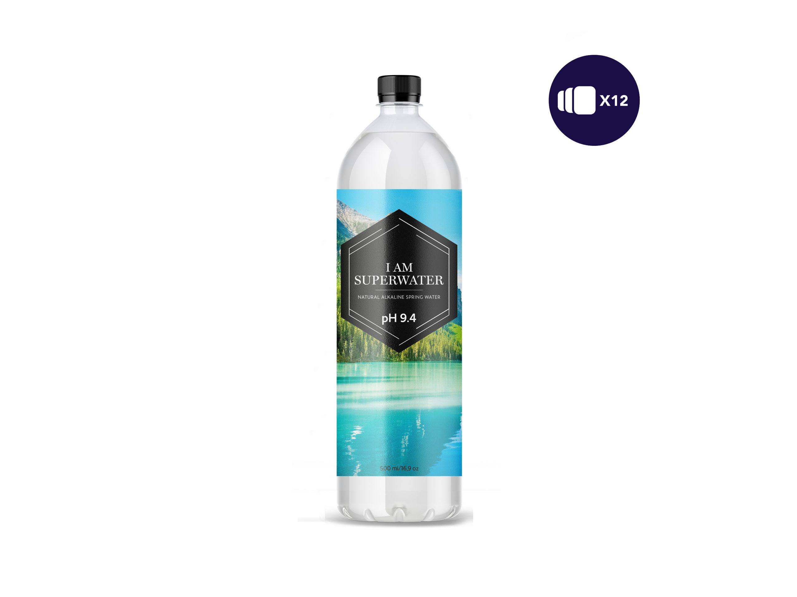 smartwater Eau alcaline 9 + Ph, eau distillée à la vapeur de qualité  supérieure, 100 ml (lot de 6)